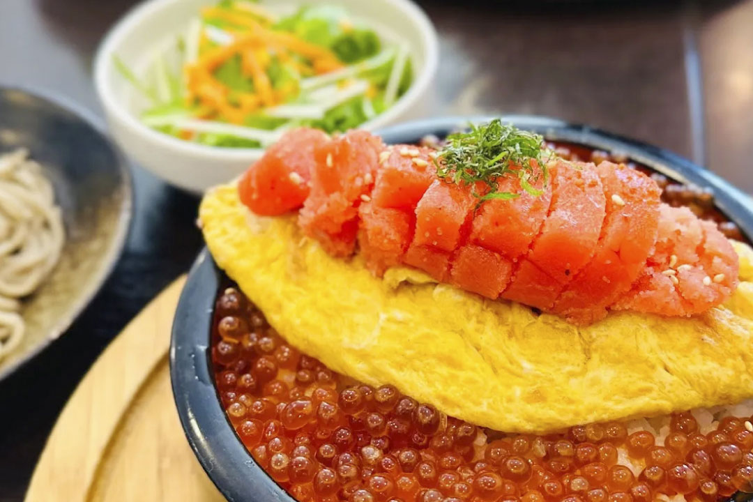 衝撃のめんたいイクラだしまき丼